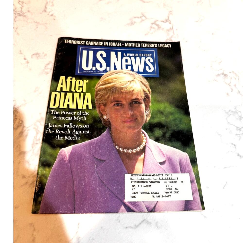U.S. News & World Report After Diana: The Power of the Princess Myth vintage